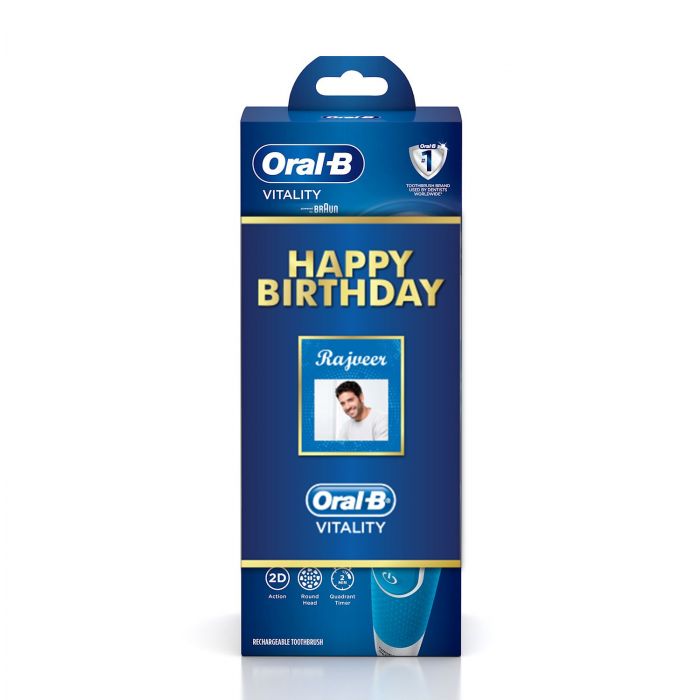 Oral B Vitality White and Clean Electric Rechargeable Toothbrush Birthday Gift Pack