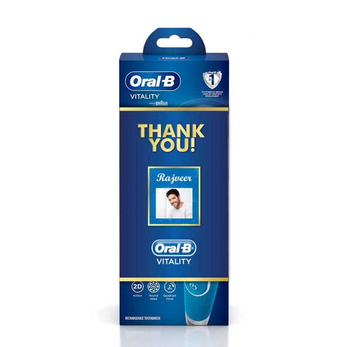 Oral B Vitality White and Clean Electric Rechargeable Toothbrush Thank You Gift Pack