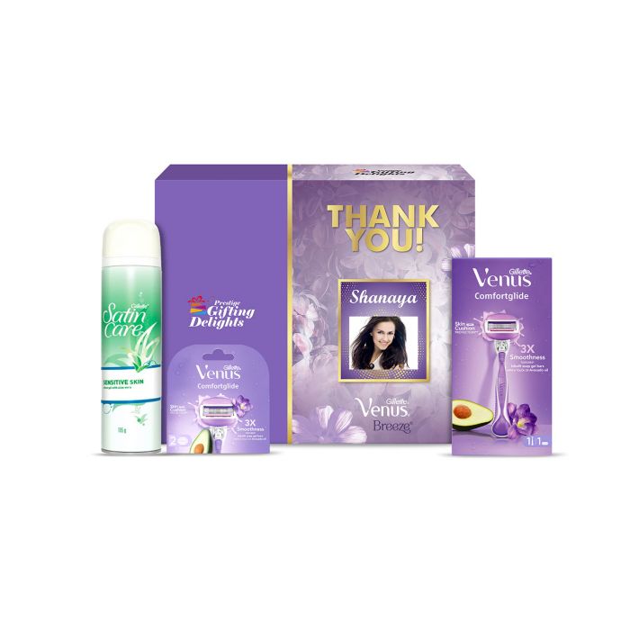 Gillette Venus Breeze Razor Shaving Thank You Gift Pack for Women