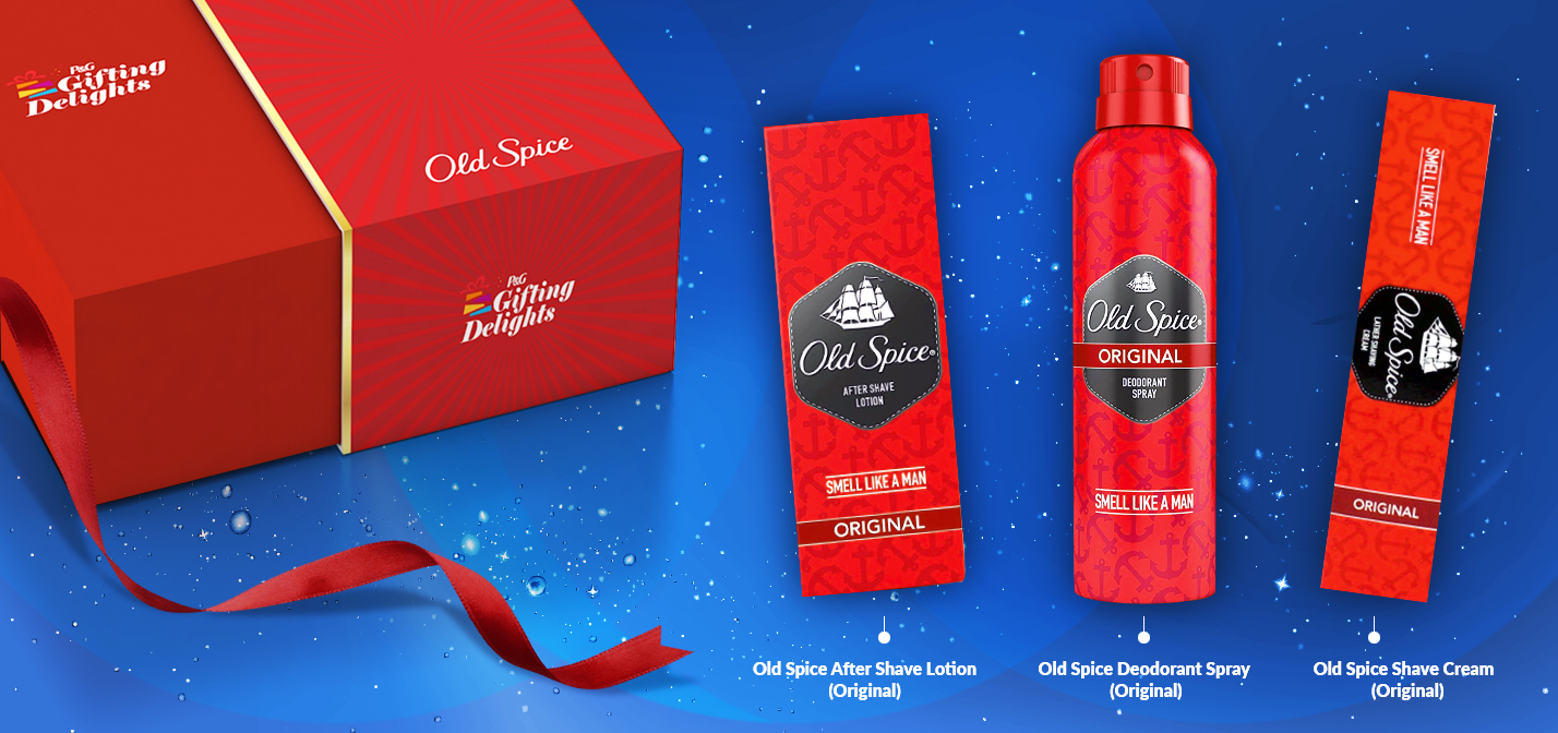 Old Spice Original Perfume Personal Grooming Congratulations Gift Set for Men