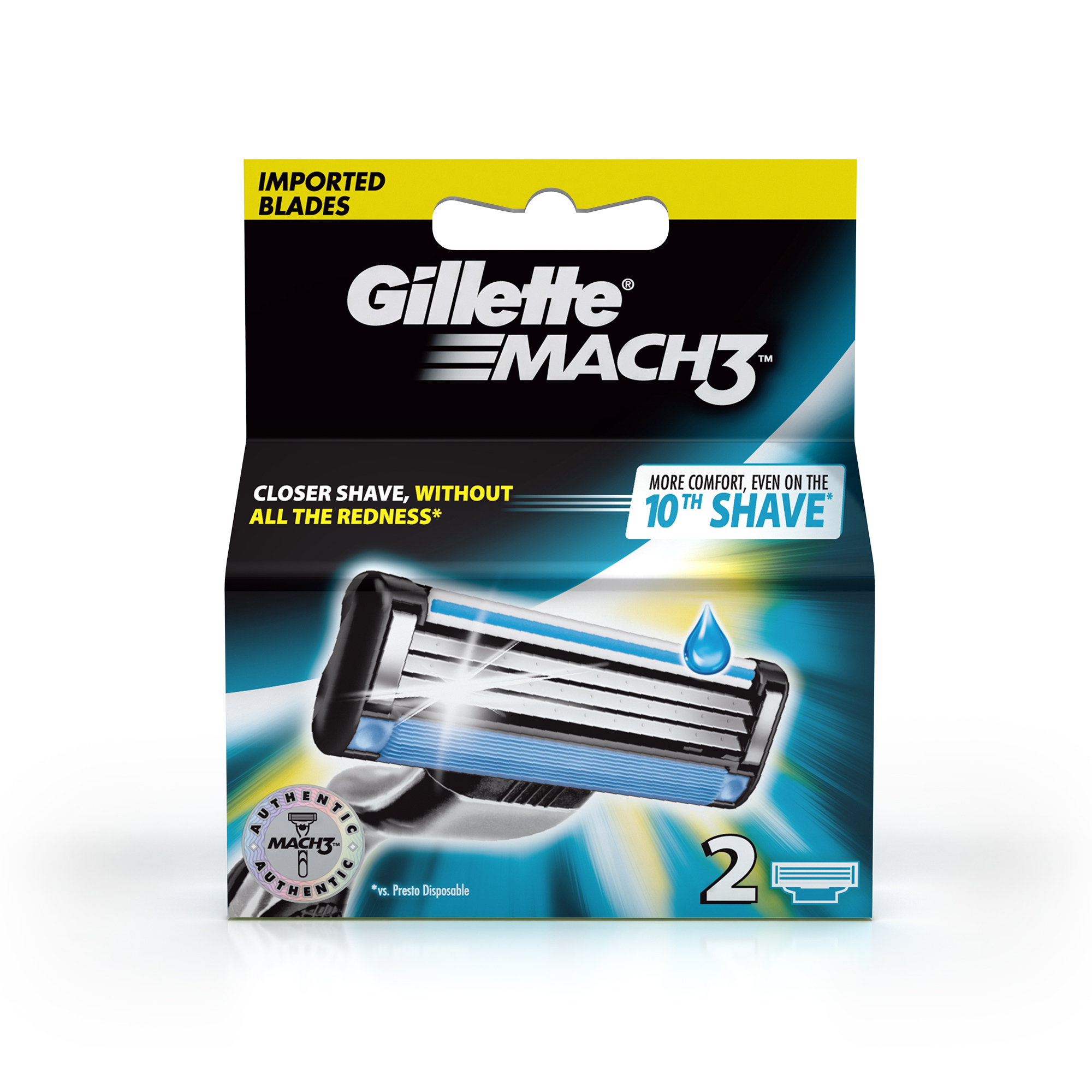 Gillette Mach 3 Manual Shaving Razor Blades (Cartridge) 2s pack