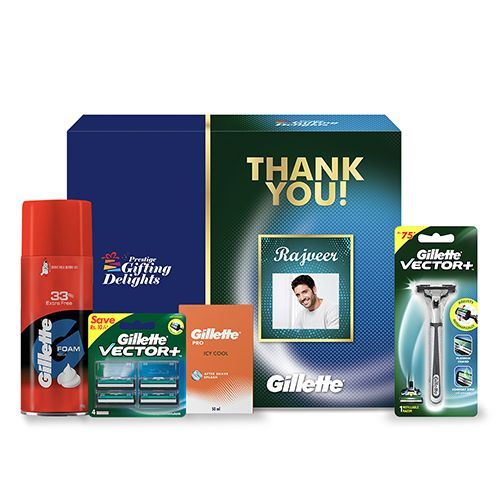 Gillette Vector Razor Shaving Thank You Gift Pack for Men
