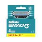 Gillette Mach3 Razor Shaving Birthday Gift Pack for Men with 4 Cartridge