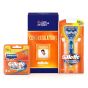Gillette Fusion Razor Shaving Congratulations Gift Pack for Men with 4 Cartridge