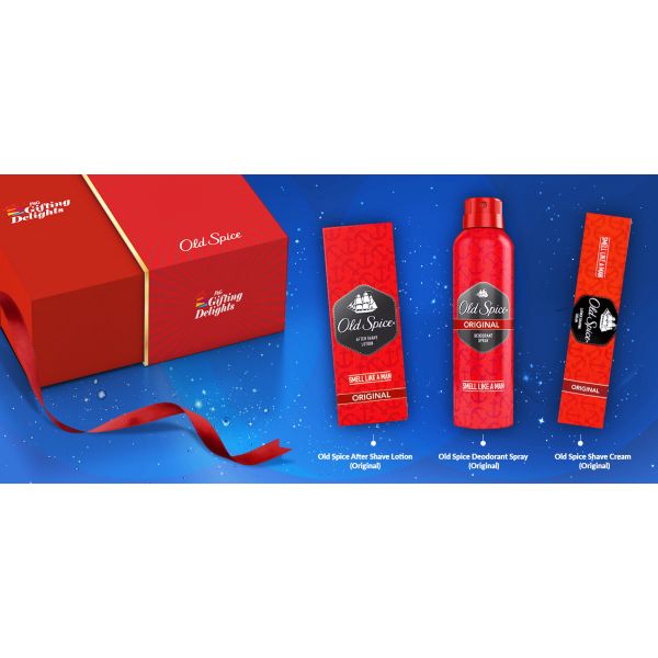 Old Spice Original Perfume Personal Grooming Valentines Gift Set for Men