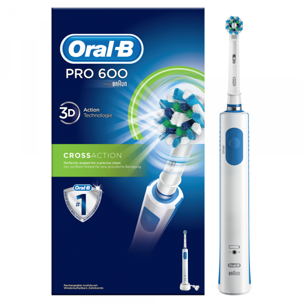 Oral-B Pro 600 Cross Action Electric Rechargeable Toothbrush Anniversary Gift Pack