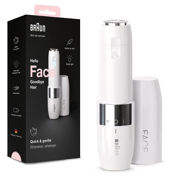 Braun Face Mini Hair Remover FS1000, Electric Facial Hair Removal Diwali Gift Pack for Women