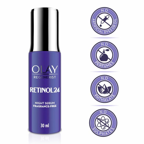 Olay Regenerist Micro-Sculpting Cream 50g and Retinol 24 Night Serum 30ml - Round The Clock Skincare Diwali Gift Pack