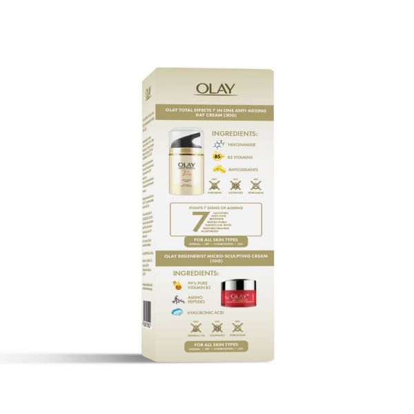 Olay TE Day Cream 50g + Olay Regenerist Micro-sculpting Cream Mini 10g Diwali Gift Pack