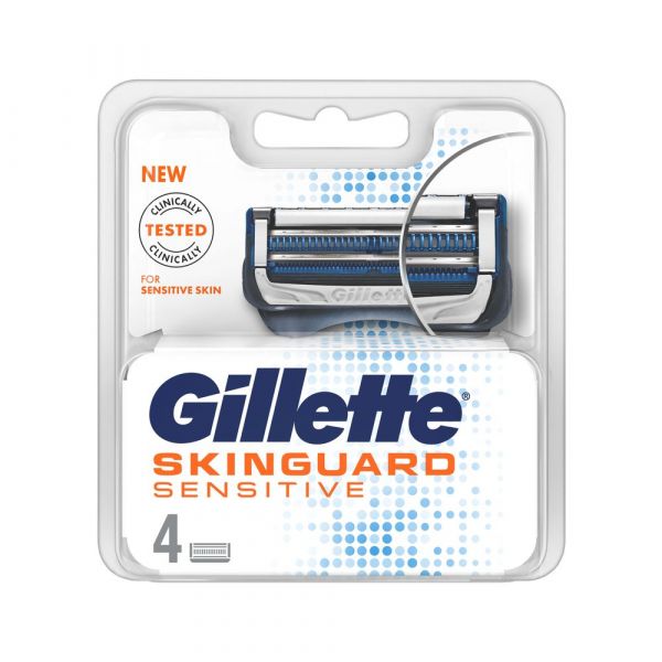 Gillette Skinguard Razor Shaving Birthday Gift Pack for Men with 4 Cartridge