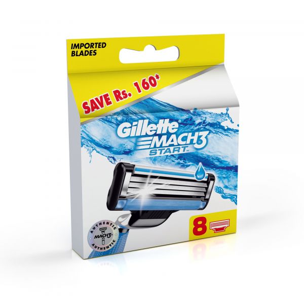Gillette Mach3 Start Men's Razor Blades (Cartridge) – 8s pack