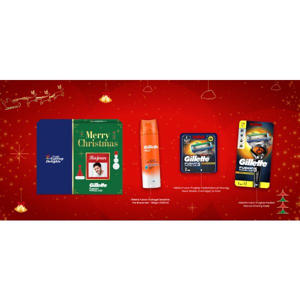 Gillette Fusion Proglide Razor Shaving Christmas Gift Pack for Men