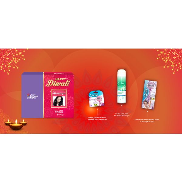 Gillette Venus Breeze Razor Shaving Diwali Gift Pack for Women