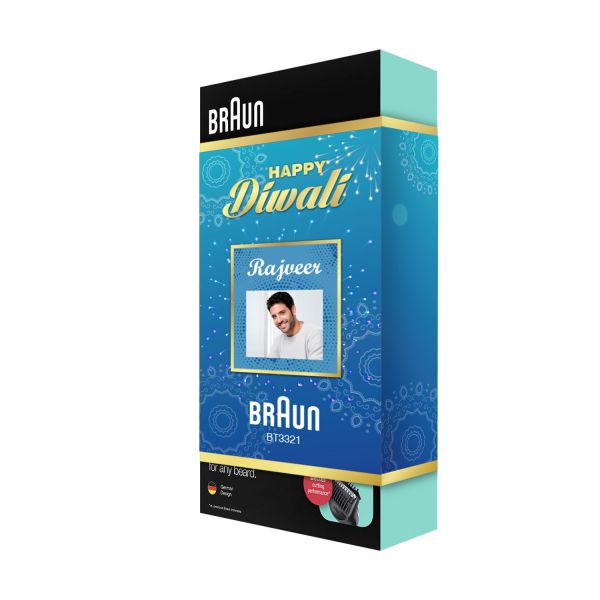 Braun Beard Trimmer 3, BT3321 Diwali Gift Pack  for Men