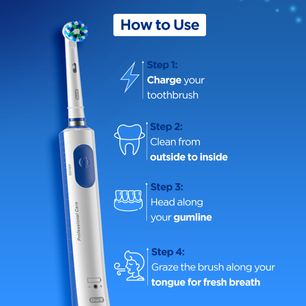 Oral-B Pro 600 Cross Action Electric Rechargeable Toothbrush