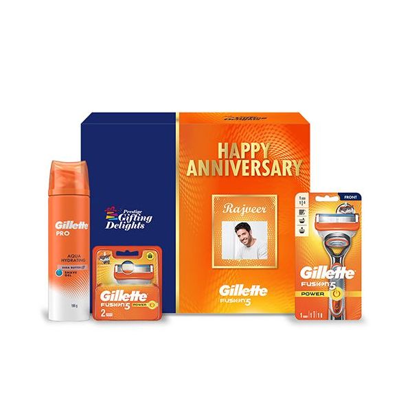 Gillette Fusion Power Razor Shaving Anniversary Gift Pack for Men