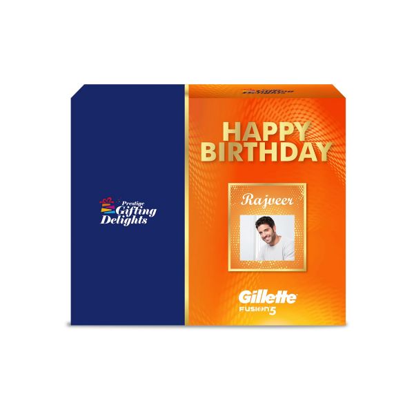 Gillette Fusion Power Razor Complete Shaving Happy Birthday Gift Pack For Men With 4 Cartridge