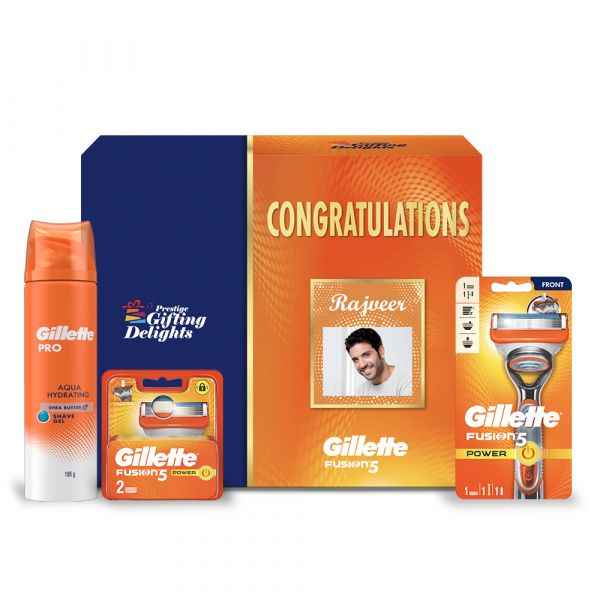 Gillette Fusion Power Razor Shaving Congratulations Gift Pack for Men