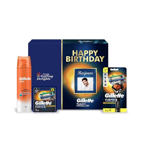 Gillette Fusion Proglide Razor Shaving Birthday Gift Pack for Men