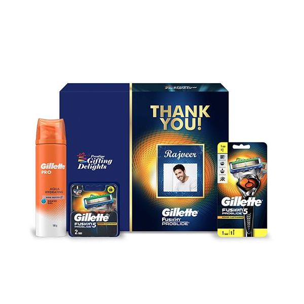 Gillette Fusion Proglide Razor Shaving Thank You Gift Pack for Men