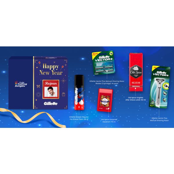 Gillette Vector Personal Care Complete Shaving New Year Gift Pack