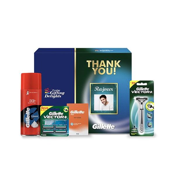 Gillette Vector Razor Shaving Thank You Gift Pack for Men