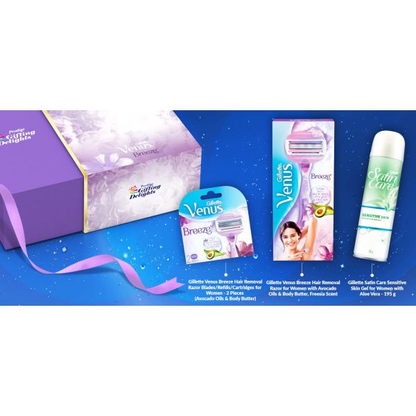 Gillette Venus Breeze Razor Shaving Congratulations Gift Pack for Women