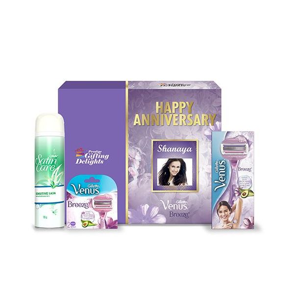 Gillette Venus Breeze Razor Shaving Anniversary Gift Pack for Women