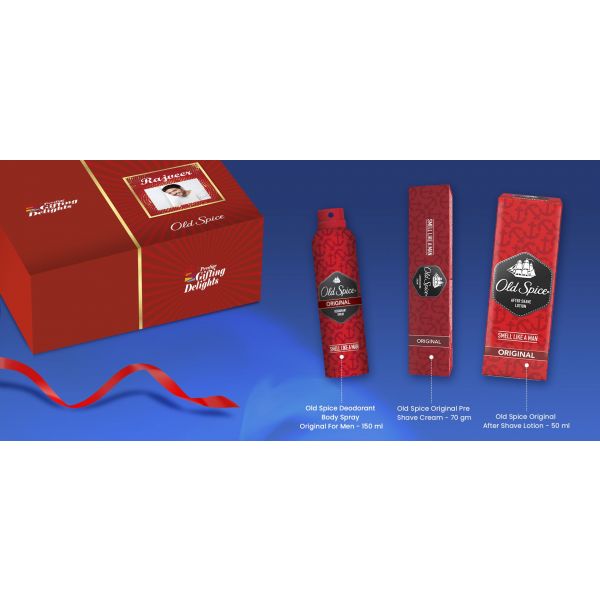 Old Spice Original Perfume Personal Grooming Anniversary Gift Set for Men