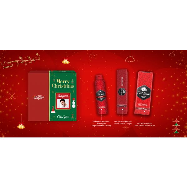 Old Spice Original Perfume Personal Grooming Christmas Gift Set for Men