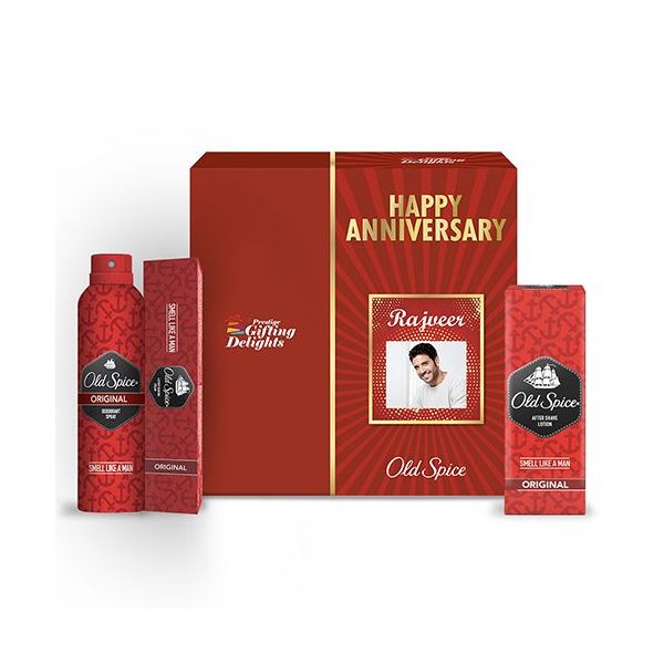 Old Spice Original Perfume Personal Grooming Anniversary Gift Set for Men