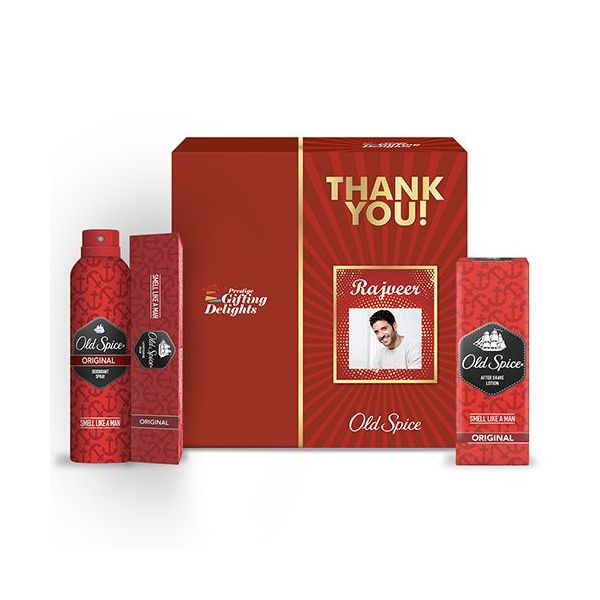 Old Spice Original Perfume Personal Grooming Thank You Gift Set for Men