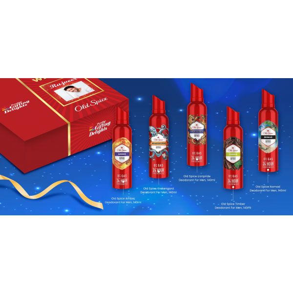 Oldspice Bundle Of 5 Deodrants Thank You Gift Pack