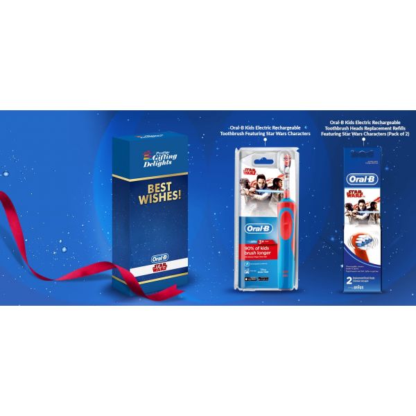 Oral-B Kids Electric Toothbrush Featuring Star Wars Birthday Gift Pack