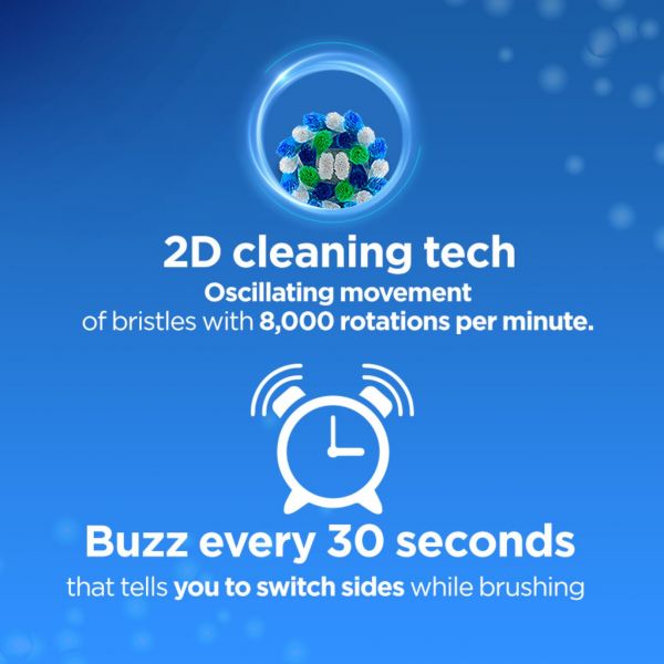Pro 2 Electric Toothbrush with Cross Action Bristles Rechargeable