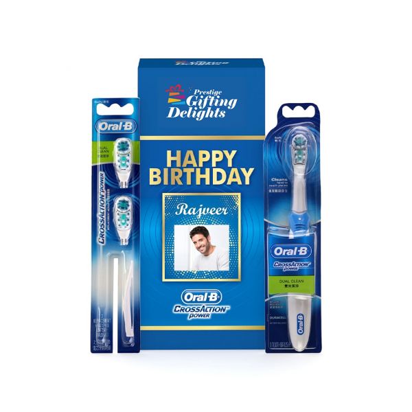 Oral B Cross Action Electric Toothbrush Birthday Gift Pack
