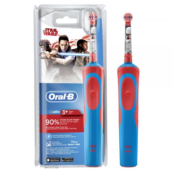 Oral-B Kids Electric Rechargeable Toothbrush with Replacement Refills Star Wars Thank You Gift Pack