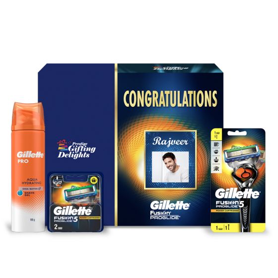 Gillette Fusion Proglide Razor Shaving Congratulations Gift Pack for Men