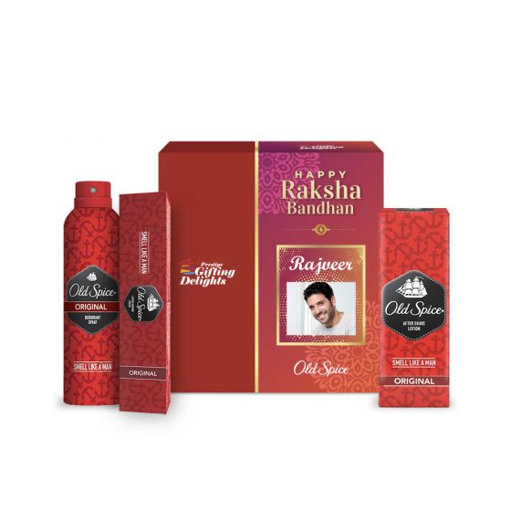 Old Spice Original Perfume Personal Grooming Rakhi Gift Set for Men