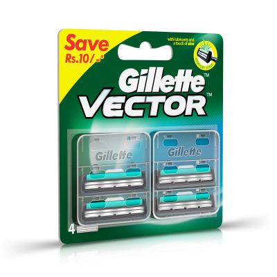 Gillette Vector plus Manual Shaving Razor Blades (...