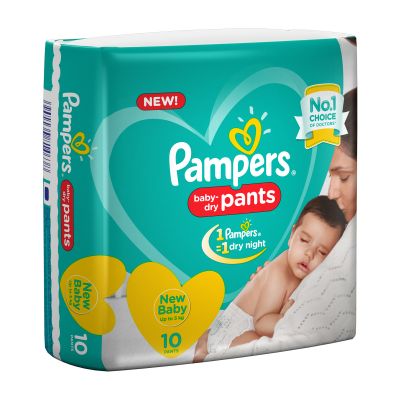 Extra Small Size Pampers New Diapers Pants (10 Cou...