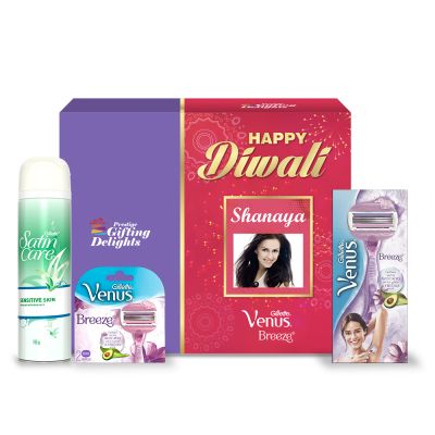 Gillette Venus Breeze Razor Shaving Diwali Gift Pa...