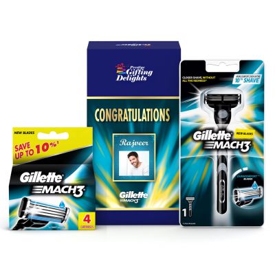 Gillette Mach3 Razor Shaving Congratulations Gift ...