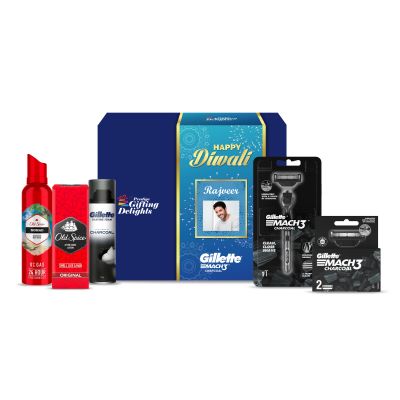 Gillette Mach3 Red Charcoal Diwali Gift Pack
