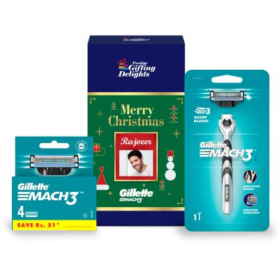 Gillette Mach3 Razor Shaving Christmas Gift Pack f...