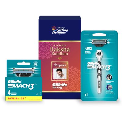 Gillette Mach3 Razor Shaving Rakhi Gift Pack for M...