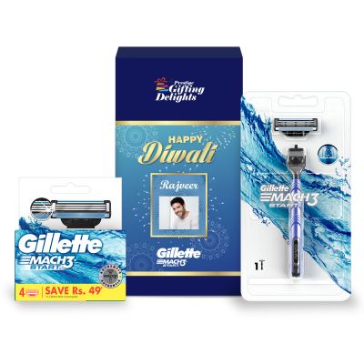 Gillette Mach3 Start Razor Shaving Diwali Gift Pac...