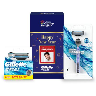 Gillette Mach3 Start Razor Shaving New Year Gift P...