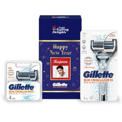 Gillette Skinguard Razor Shaving New Year Gift Pac...