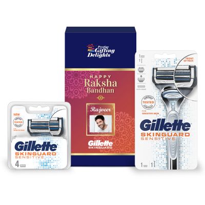 Gillette Skinguard Razor Shaving Rakhi Gift Pack f...